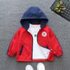 Fashion  Boys Jackets Spring Autumn Kids Hooded Windbreaker Coat Letter Sport Outerwear Children Clothing