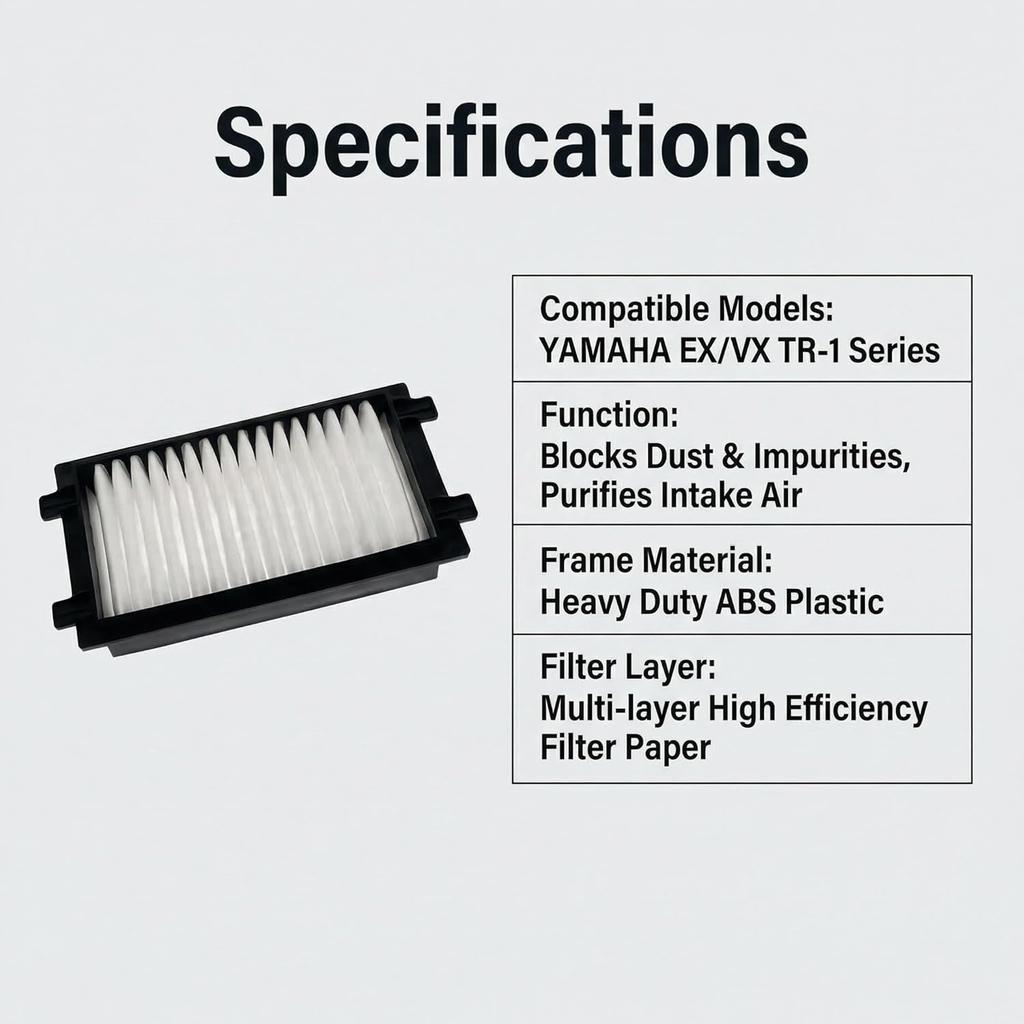 Air Filter 6EY-14451-00-00 RY13100 Compatible with Yamaha EX VX FSH TR-1 Engine