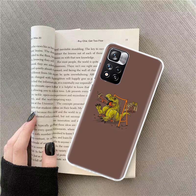 Lovely dinosaur Phone Case For Xiaomi Poco X4 F4 GT X3 NFC X5 X6 X7 Pro 5G M5 M5S M3 F5 Mi F6 F3 F2 F1 Cover Coque Fundas TPU Ca
