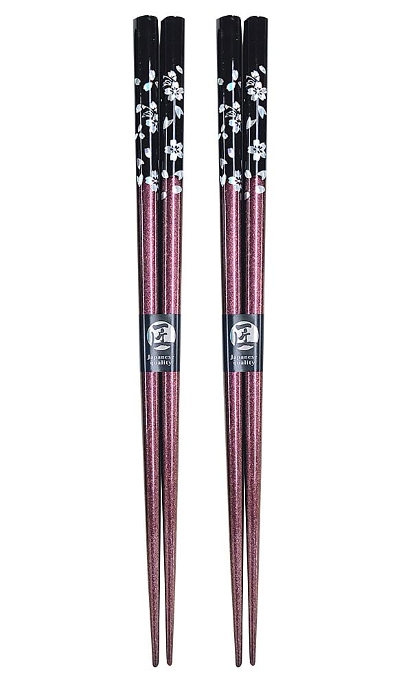Couple Silver Cherry Unisex with Design Paulownia Box and Ancient Grandma Chopsticks, Blossom, Purple, Size, Wrapping, Ancient, Celebration, Present,