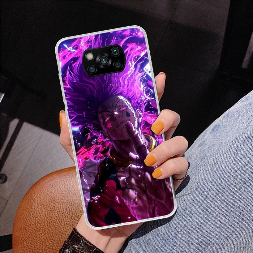 Huner X-Hunters Hisoka Phnoe Case for Xiaomi Poco X5 X6 X7 Pro X4 Gt F7 Ultra M8 M7 Redmi 15C 15 13C 13 12C 12 Unique Cover Coqu