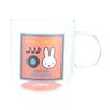 Dick Bruna Glass MIFFY Red Made In Product Number 421135 "Miffy" Heat-Resistant Mug, Approx. 400ml, Microwave-Safe, & MUSIC, Bottom, Japan,