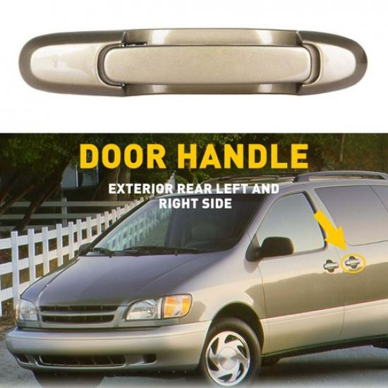 

Зовнішня ручка задніх лівих, правих або бічних дверей підходить для бежевої Sienna Toyota 1998-2003