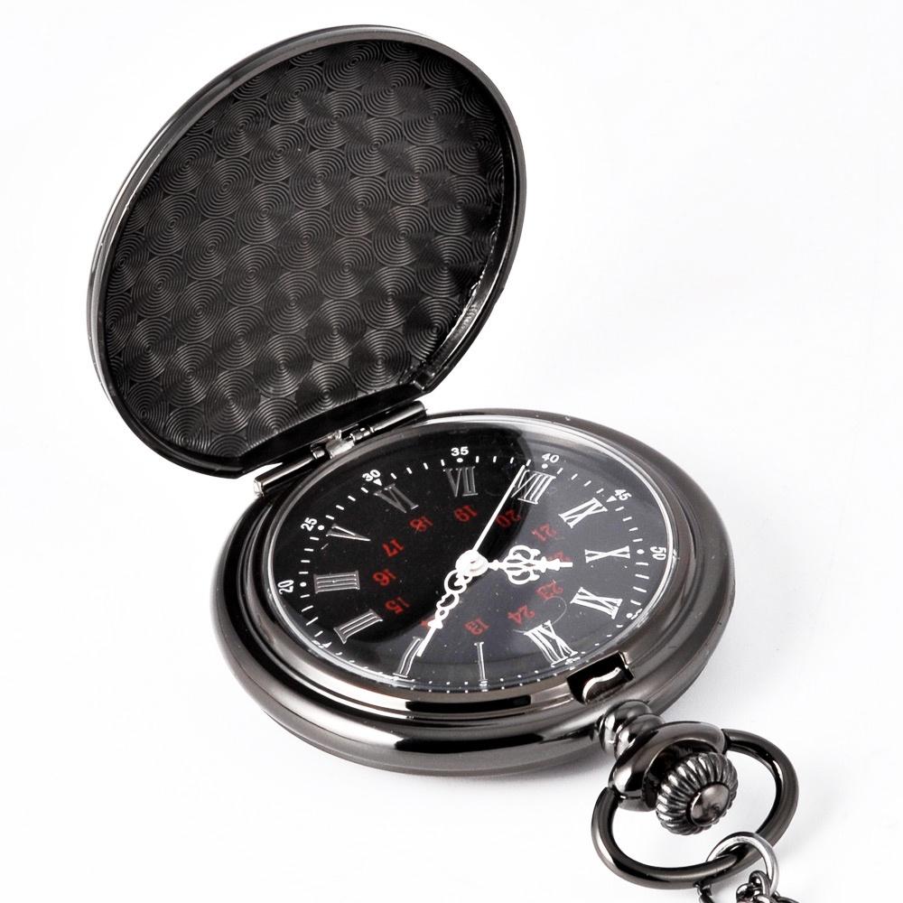 Vintage Round Pendant Pocket Watch for Son Roman Numeral Dial Chain Perfect Gift for Christmas Birthday Graduation