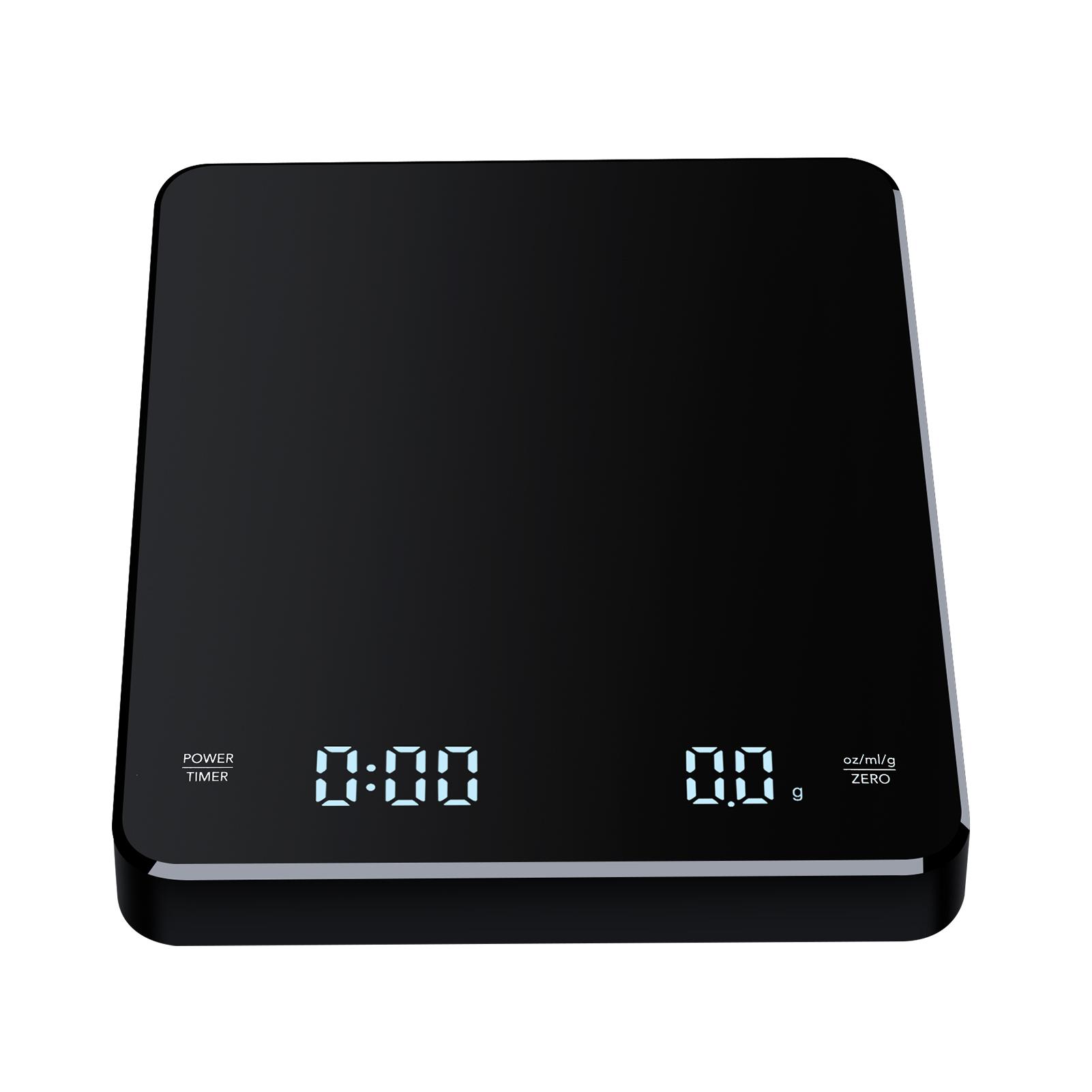 

3 кг 0,1 г кухонные весы цифровые весы для кофе диетические перезаряжаемые высокоточные измерительные приборы светодиодные электронные весы чёрный