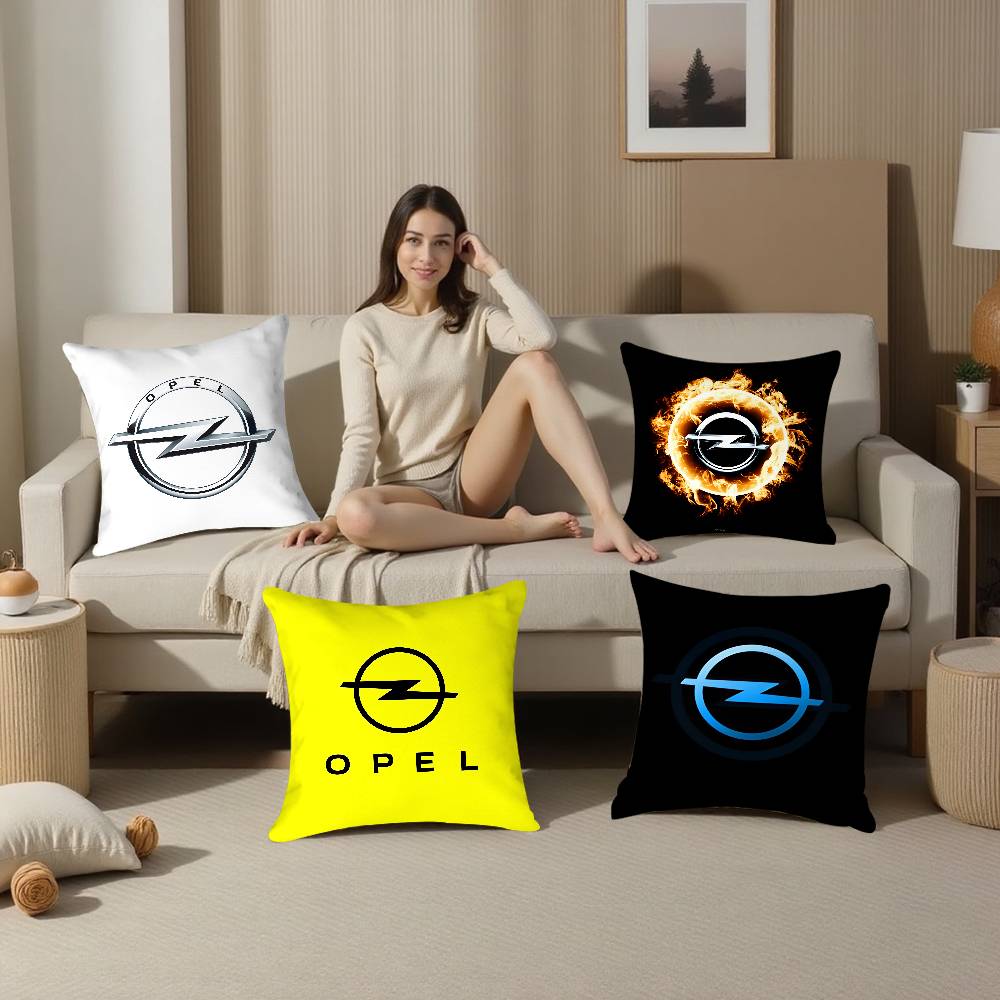 O-OpelsS Car Logo Pillow Case Plush Fabric Soft Pillowcase Double Sided Print Cushion Cover Household Gifts