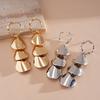 Round Metal Drop Earrings Iron Ear Pendant Personality Circular Tassel Earrings  Travel