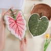 Cartoon Leaf Hand Towel Coral Velvet Absorb Water Bathroom Kerchief Thickened Hanging Kitchen Handkerchief Kitchen