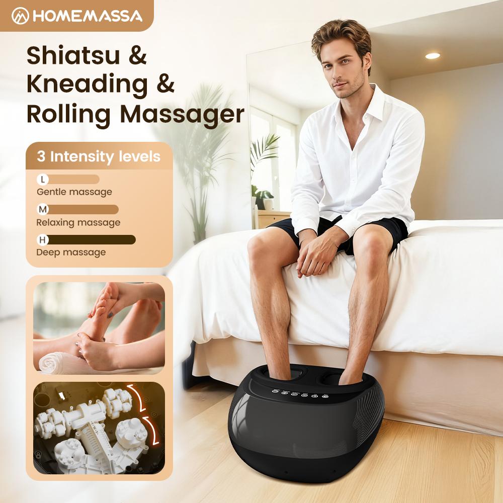 Intelligent full-body Temperature foot massager, with multiple strength settings, suitable for most foot sizes, EU adapter, the ideal gift for elders