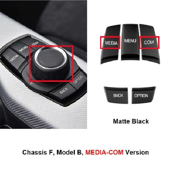 Matte Black ABS Car Center MultiMedia Switch For BMW F Chassis F10 F20 F30 F25