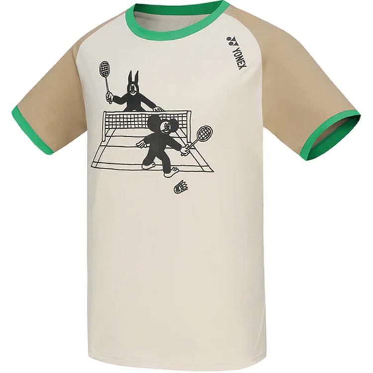 YONEX T-Shirts Unisex Crew Neck Moderate Straight Fit 115424BCR