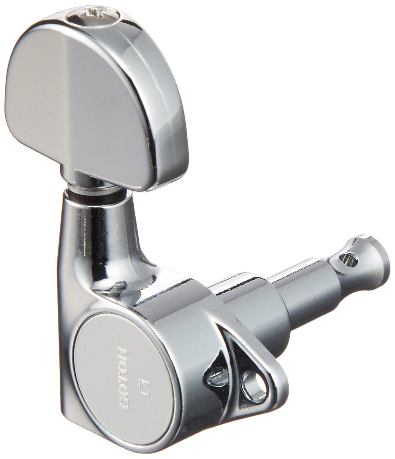 SCUD 6th string side bulk chrome Grover-type tuners, 05182C-BL