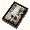 Multifunctional Sunglasses Storage Box Men's and Women's Glasses Display Box PU Leather Dustproof Jewelry Watch Storage Box