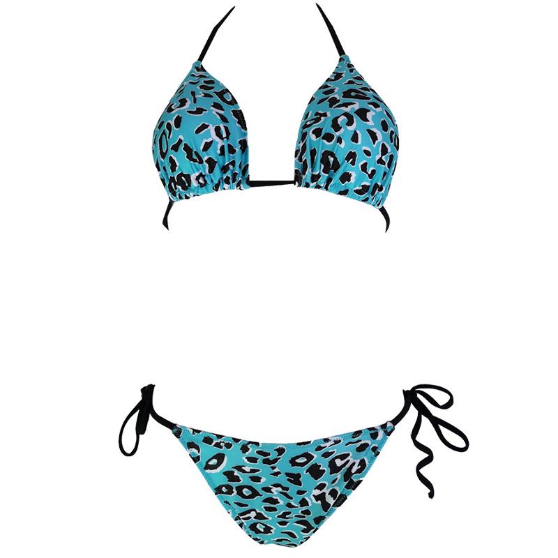 Buy Halter Bikini Set Sexy Women Push Up Leopard Striped Dot