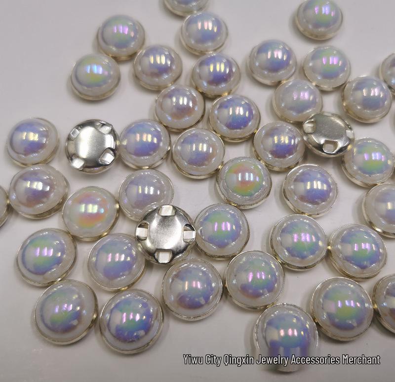 Hand-Sewn Rhinestone Button and Claw Beads for DIY Clothing and Crystal Ornaments