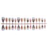 30 pieces of hot-selling leopard print French almond gilt wearing nail 3d three-dimensional exquisite flower handmade nail art