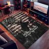 1PC Custom Name American Deer Flag Theme Floor Mat Ideal for Living Room, Game Rooms, Office, Bedroom, Office Floor Mat , Floor Mats for Home