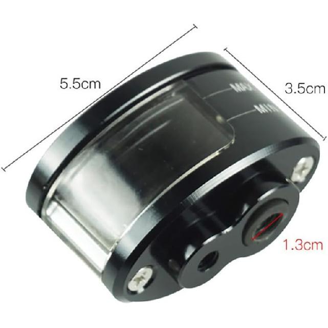 2pcs Motorcycle Brake Clutch Master Cylinder Fluid Reservoir Tank Oil Cup Universal for Motorcycle Motorbike Scooter (Black)