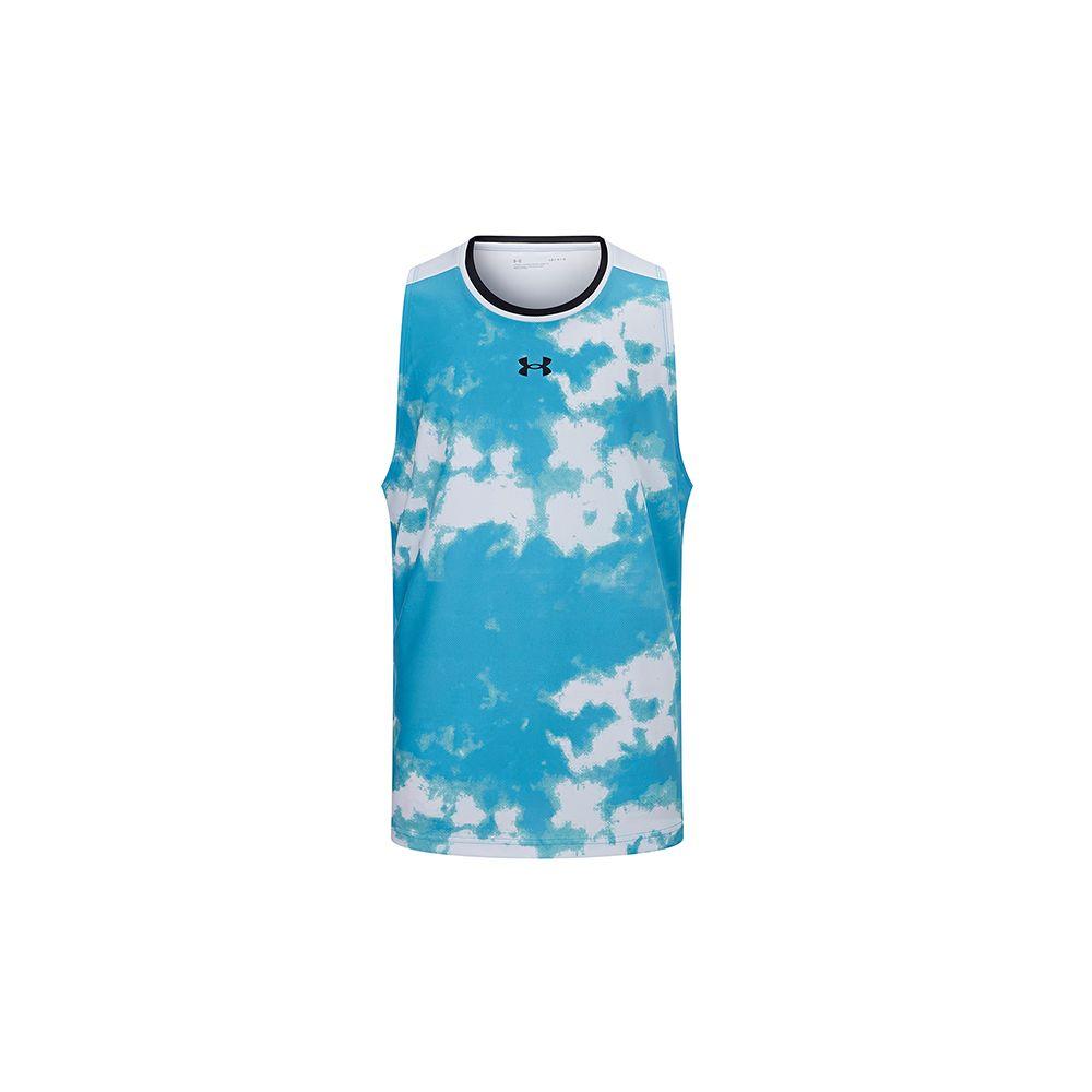 Under Armour Solid Color Loose Training Fitness Running Basketball Vest Unisex Tops Light-Blue 24500105-438