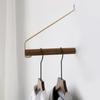 Wall Hanging Coat Rack Solid Wood Hayfork Hangers Bedroom Entrance Clothes Hooks Bamboo Home Furniture