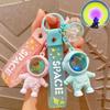 Fashion Space Astronaut Keyring Sunset Projector Light Keychain Pendant Female Couple Bag Ornament Keychains Gifts
