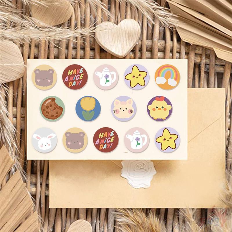 500Pcs/Roll Ins Healing Cartoon Kids Rewards Stickers - DIY Scrapbooks Album Decor Sealing Label Decals