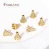 18K Gold Plated Inlaid Zircon Conical Beads Caps Tassel Caps High Quality Necklace Earring Findings DIY Jewelry Making Supplies