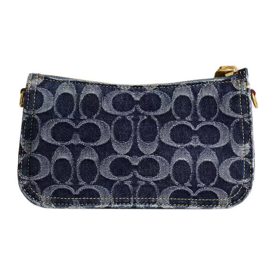 Coach Penn 21 Top Zip Closure Signature Denim Hobo Bag Small Women bags Blue CR688-B4BL