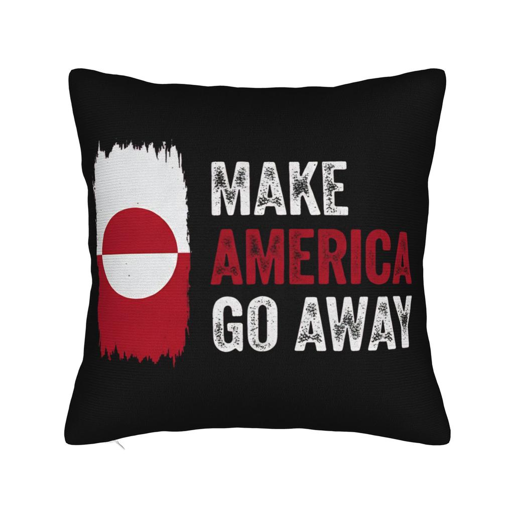 Nu Det Nu uk Greenland flag Pillowcase Polyester Cushion Cover Gift MAGA Throw Pillow Case Cover Home Zippered 4040cm