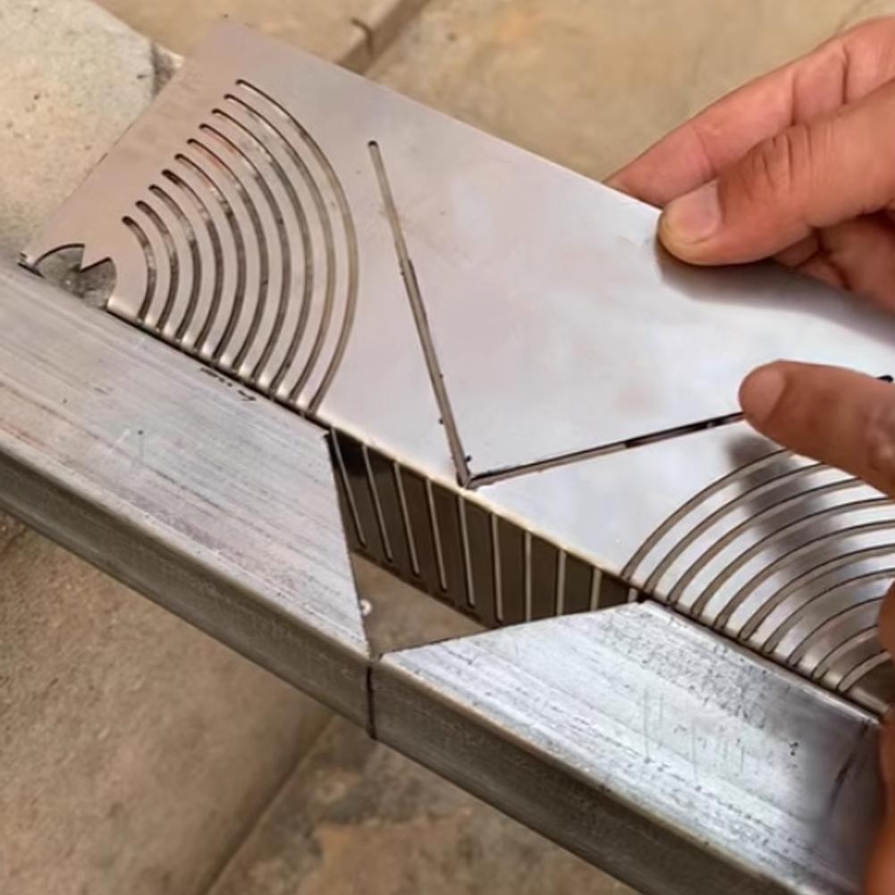 1pc Square Tube Folding Ruler Steel Multifunction Ruler Four-sided Measuring Rule Two C4A5