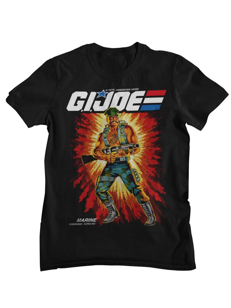 G I Joe A Real American Hero Retro Cartoon Character Printed Tshirt Unisexs and Womens Cotton Street Top