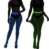 Women'S Luminous Fishnet Stockings High Waist Glow-In-The-Dark Leggings Tights For Party Halloween Costume Accessories