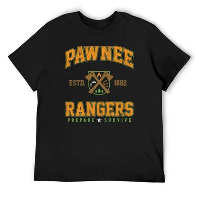 Pawnee Rangers T-Shirt Anime T Shirts Anime Tshirt Affliction Shirts Mens Graphic T-shirts Big and Tall