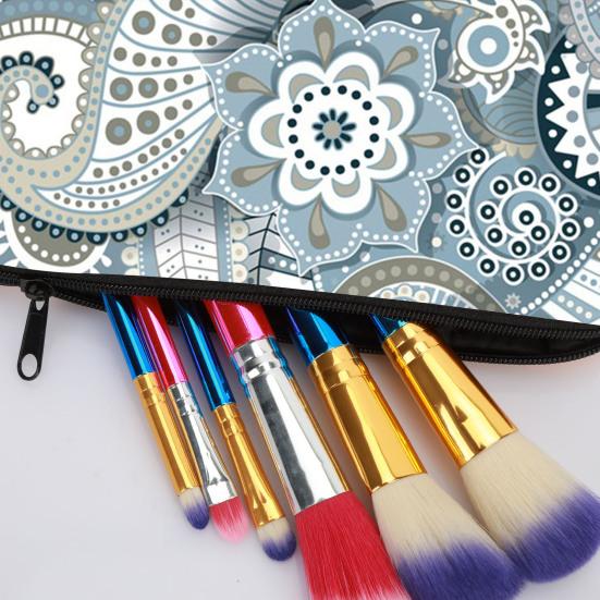 Cosmetic Bag Vintage Print Large Capacity Portable Lightweight Exquisite Toiletry Clutch Bag for Vacation