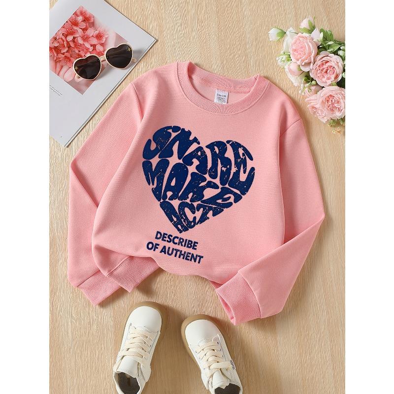 Girls Soft Crewneck SweatshirtSmart Make Art Describe Of Authent Print with Cute Creative Print, Casual All-Match for Fall Winter