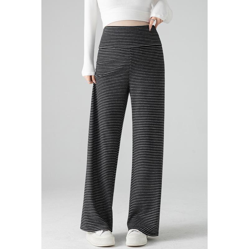 Maternity Striped Loose-Fit Fashion Pants - Versatile & Stylish 2XL