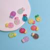 100pcs Simulation Glitter Colorful Resin Fruit Pineapple Flat Back Cabochon Figurines Scrapbook DIY Jewelry Decor Crafts