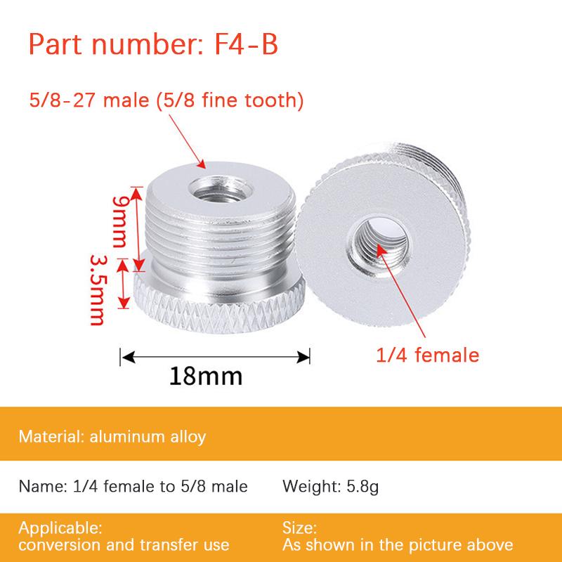 Microphone Stand Conversion Screws 1/4" To 5/8" Thread Screw Mount Adapter For Microphone Stable Clip Cantilever Stand