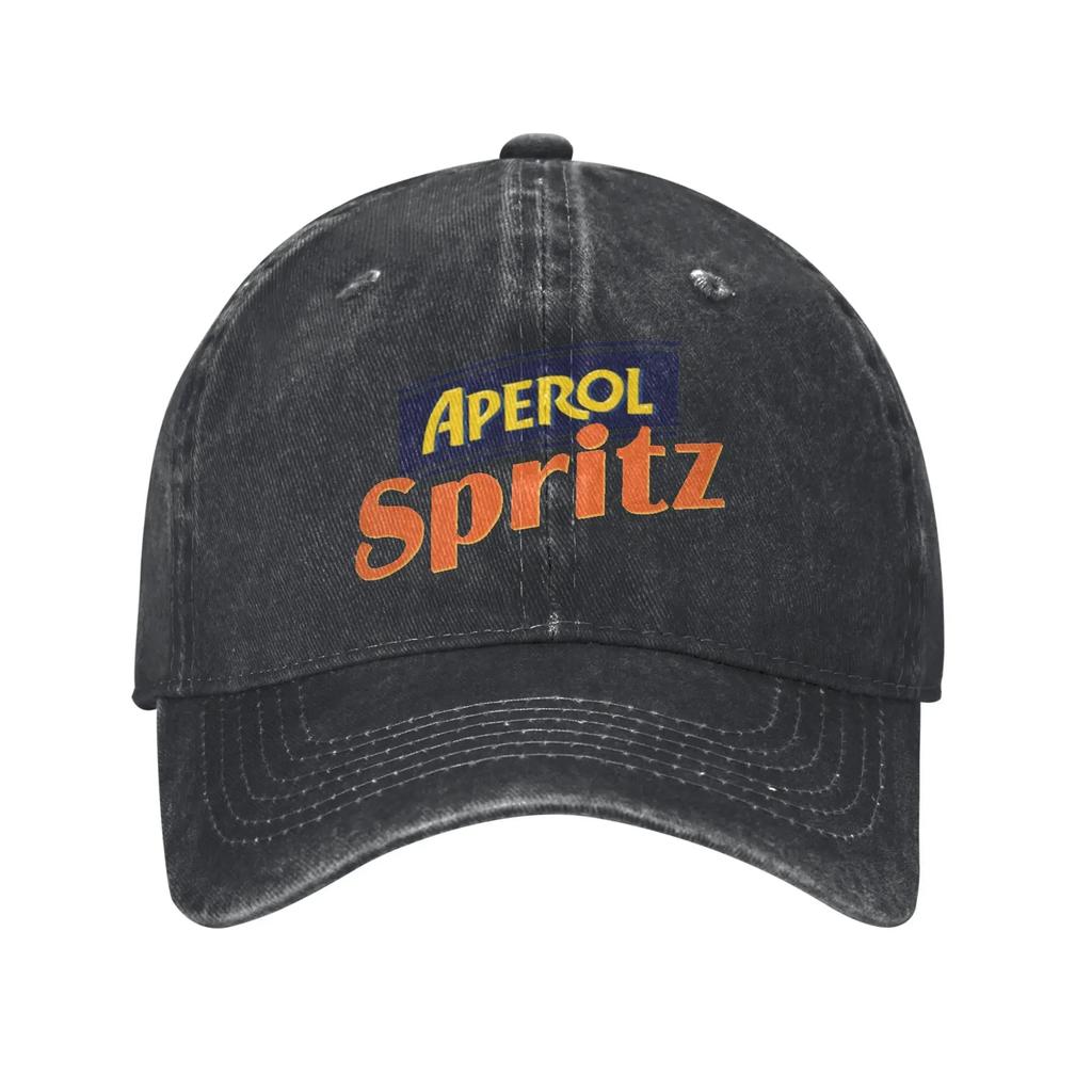 Aperol Spritz Washed Baseball Cap Y2k Funny Sun Trucker Hat Summer Unisex Adult Running Hippie Snapback Cap