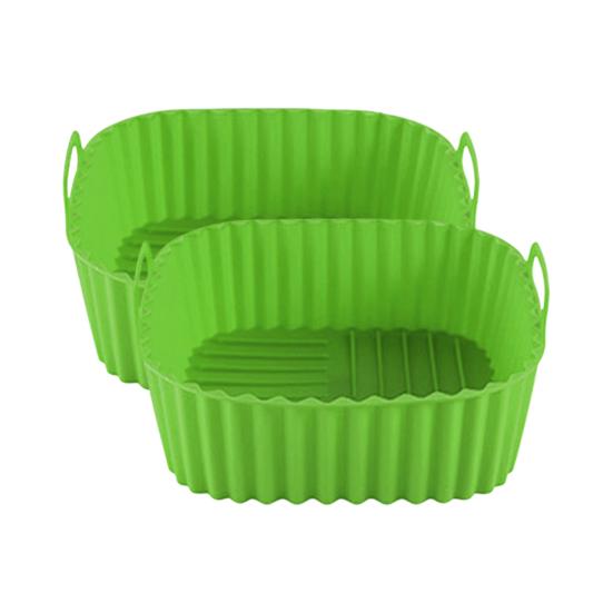 

2 шт. Квадратні силіконові вкладиші для аерогриля 8 дюймів Багаторазовий кошик/горщик для аерогриля Багаторазовий вкладиш для духовки Деко для випікання для кухні Мати-аксесуари для аерогриля