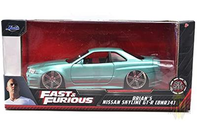 Jada TOYS Scale Fast und der Nissan Skyline Jada TOYS Scale und Nissan Skyline 124 "The Furious" "Brian's GT-R (BNR34)" 124 "Fast Furious" "Brian -