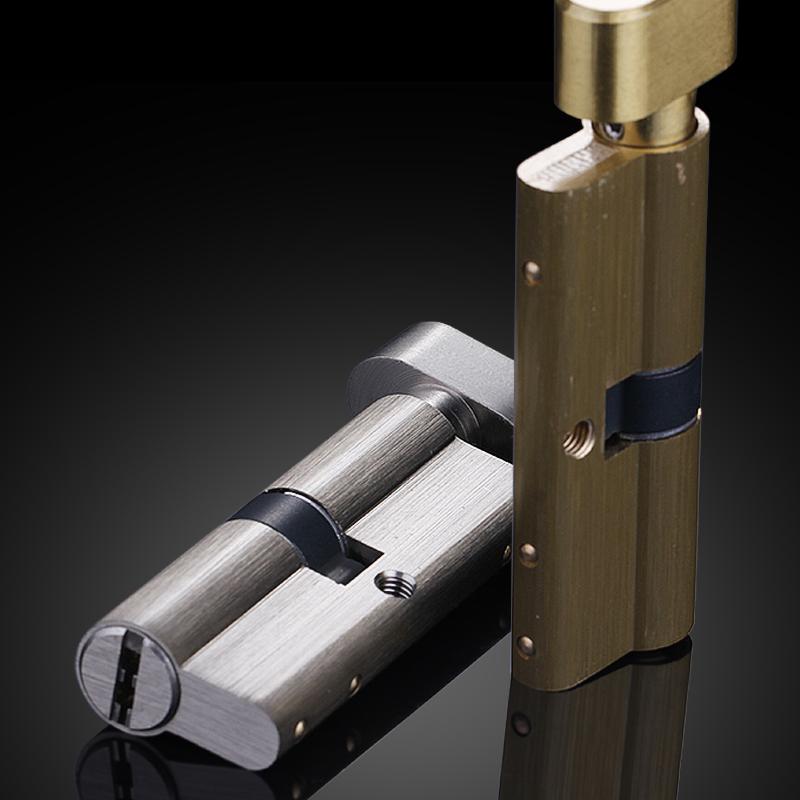 Door Cylinder 120mm Security for 70mm Thickness Door Lock Cylinder Interior Bedroom Living Lock Handle 3 Pcs Brass Key