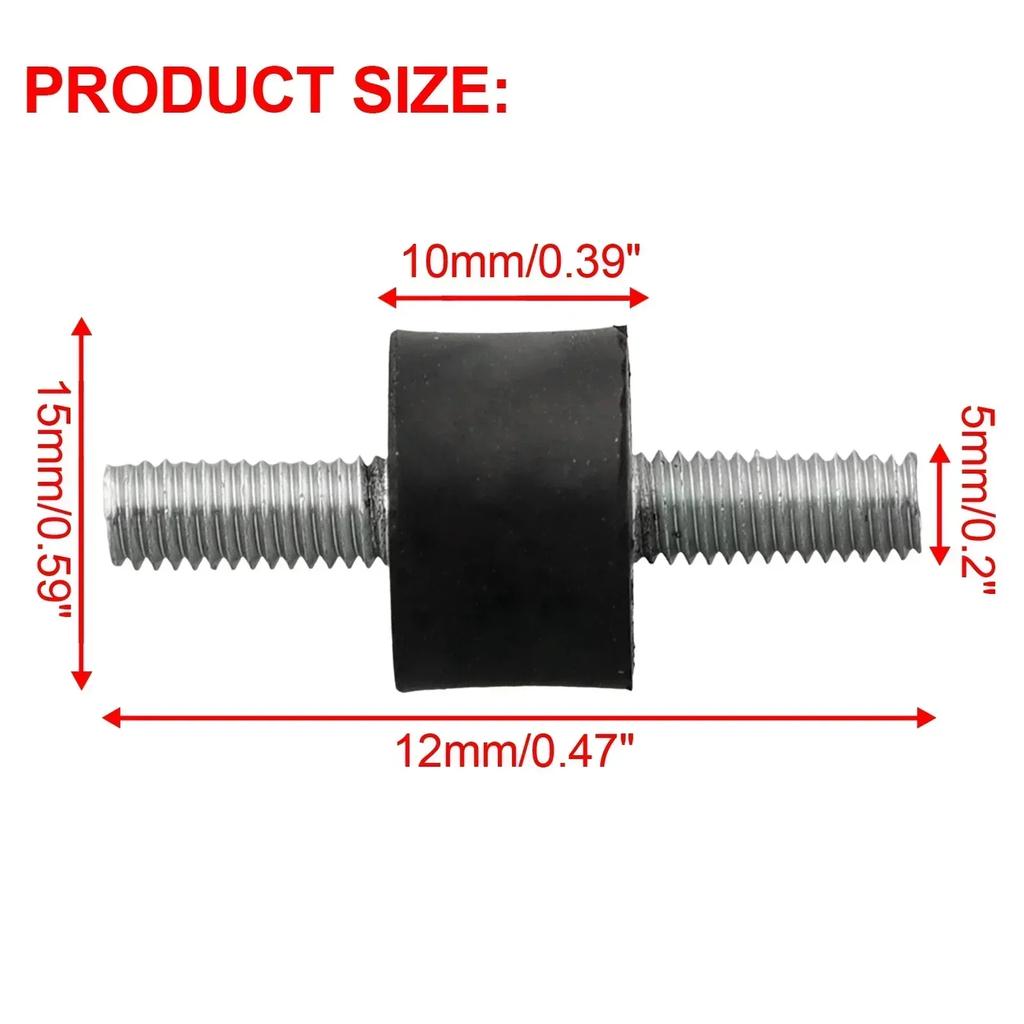 1Pcs M5 M6 Rubber Vibration Isolato Thread  Rubber Shock Crash Pad Damper Bobbin Mount  Anti Vibration Bobbin Isolator