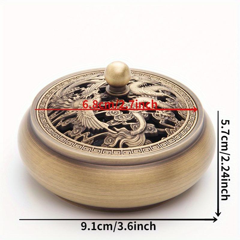 1PC Ancient Copper Incense Burner Household Indoor Incense Seal Plate Incense Thread Incense Burner Incense Accessories Household Incense Burner
