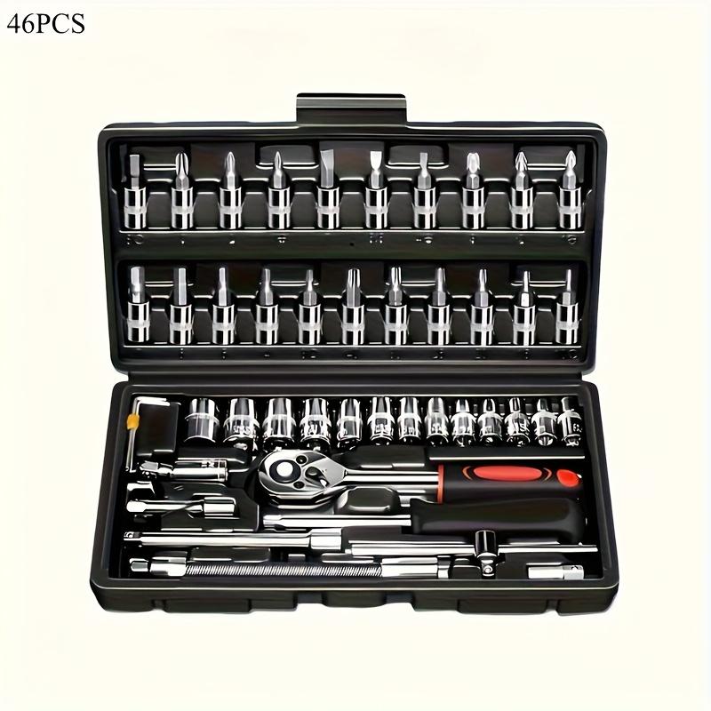 Professional Car & Motorcycle Repair Tool Kit-150-Piece Multi-Purpose Set with Ratchet Sockets, Allen Wrenches&Storage Box, Ideal for DIY Mechanics