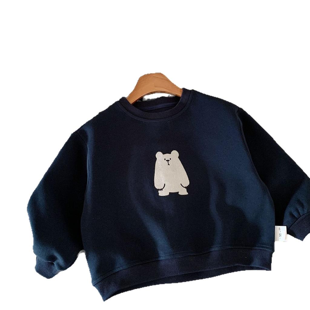 Children'S Sweater Autumn New Korean Version Of Men'S And Women'S Cartoon Solid Color Jumper Children'S Autumn Top Tide