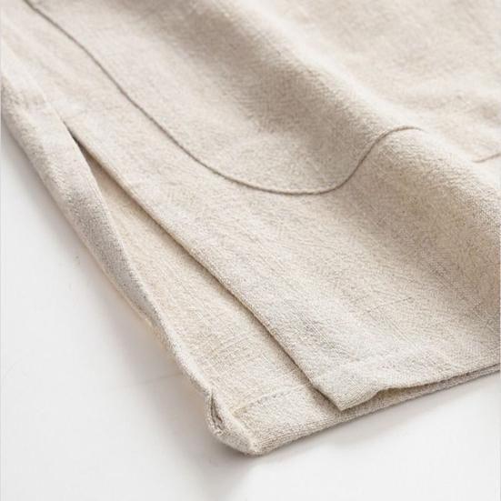 Lässiges zweiteiliges Set für Männer im chinesischen Stil mit Stehkragen, langen Ärmeln und Schnallen