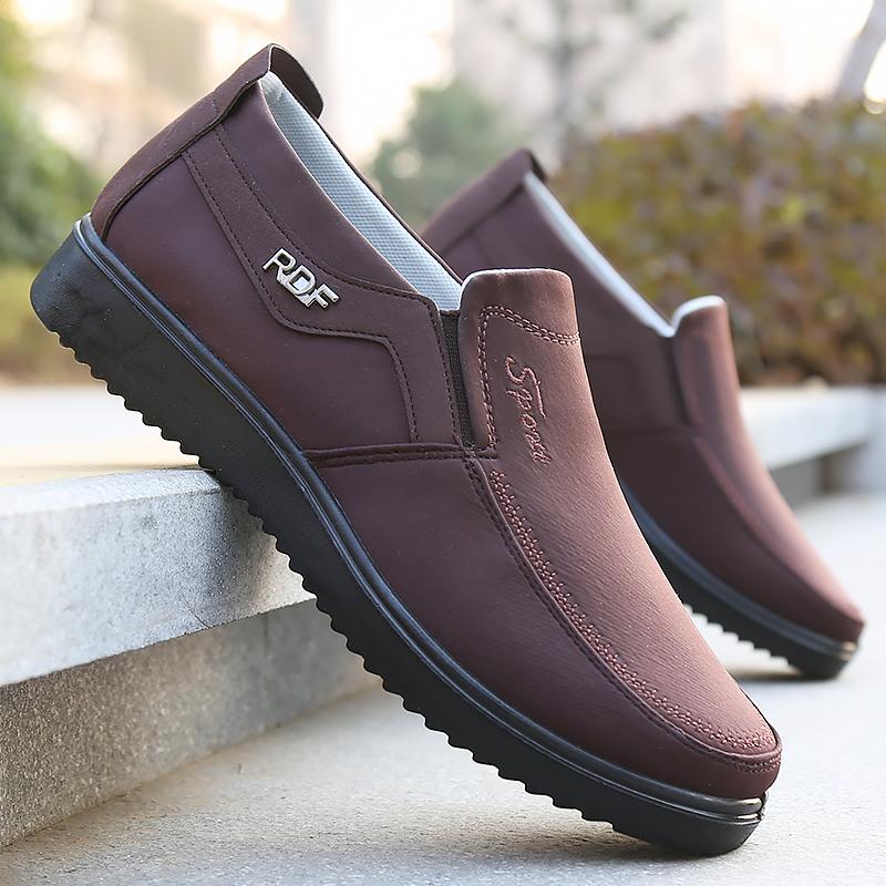 Spring and Autumn Trendy Men's Shoes Feiwei Breathable Wear-Resistant Plaid Lightweight Shoes Slip-On Men's Summer All-Match Casual Shoes Men's Shoes