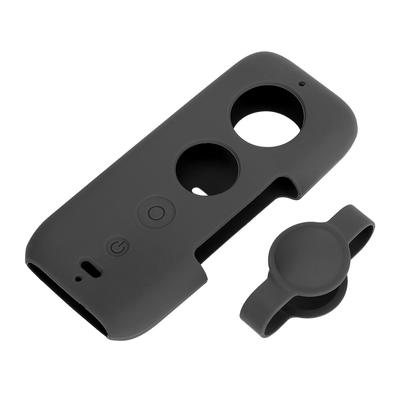 Funda Protectora de Silicona para Cámara de Acción Deportiva con Cubierta para Lente para Insta360 One XNegro