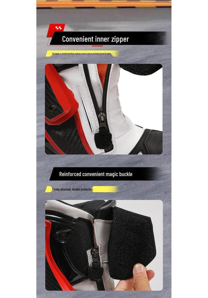 Nine-core Wolf Motorcycle Shock-Absorbing Anti-Fall Off-Road Long Boots for Kids, Wear-Resistant Track Riding Shoes for All Seasons.